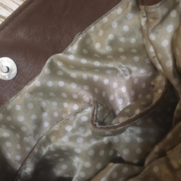 Poppie Jones Cognac Boho Fringe Studded Purse - Picture 4 of 8